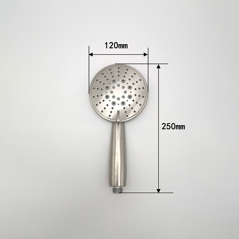 Ensemble de douche de salle de bain, douche galvanoplastie argent brossé 6613