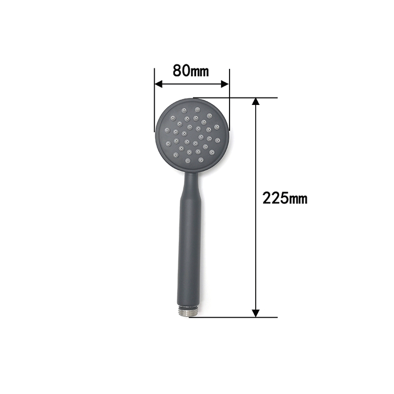 Ensemble pomme de douche rehausseur noir inox 6606